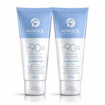 Kit 2 Protetores Solar Facial Anasol Clareador FPS 90 - Dahuer