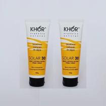 Kit 2 Protetores Solares Naturais 100g Natural Fps30 uva15 Khor Kit 2 Protetores Solares Naturais 100g Natural Fps30 uva15 Khor