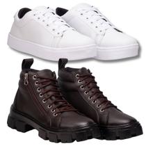 Kit 2 prs Tenis Feminino - Tenis Cano Curto 1 Coturno Sport.
