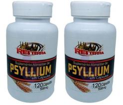 Kit 2 Psyllium 500mg 120 Cápsulas - Rei Terra Kit 2 Psyllium 500mg 120 Cápsulas - Rei Terra