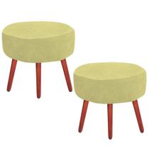 Kit 2 Puf Puff Para Sala E Decoração Amarelo