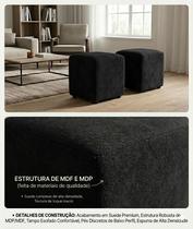 Kit 2 Puf, Puff para Sala, Quarto Quadrado, Dado, CUBO 42 Cm AlturaToninho Atacado