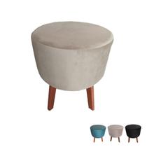 Kit 2 Pufe Puff Puf Banco Decorativo Redondo 4 Pés Banqueta