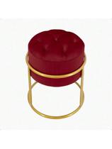 Kit 2 puff argola capitonê tecido veludo luxo