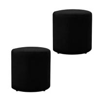 Kit 2 Puff Banqueta Viena Decorativo Multiuso Revestido Tecido