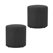 Kit 2 Puff Banqueta Viena Decorativo Multiuso Revestido Tecido