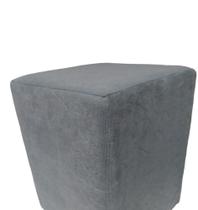 Kit 2 Puff Banquinho Reforçado - Tecido Suede - 25x29x29 - Suporta Até 120kg - A PRONTA ENTREGA