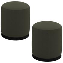 Kit 2 Puff Puf Para Sala Base Metal Preto Saien Linho SL 74 Peer Kit 2 Puff Puf Para Sala Base Metal Preto Saien Linho SL 74 Peer