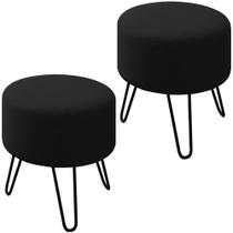 Kit 2 Puff Puf Para Sala Pes Metal Small Veludo Sl 944 Peer Sl 944 Kit 2 Puff Puf Para Sala Pes Metal Small Veludo Sl 944 Peer Sl 944