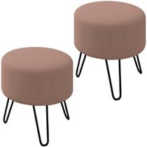 Kit 2 Puff Puf Para Sala Pes Metal Small Veludo Sl 949 Peer Sl 949 Kit 2 Puff Puf Para Sala Pes Metal Small Veludo Sl 949 Peer Sl 949