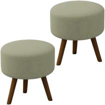 Kit 2 Puff Puf Para Sala Pes Palito Small Veludo Sl 940 Peer Sl 940 Kit 2 Puff Puf Para Sala Pes Palito Small Veludo Sl 940 Peer Sl 940