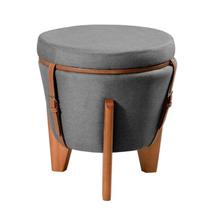 Kit 2 Puffs Decorativo Baú Flex Tampo Para Mesa Centro Linho Kit 2 Puffs Decorativo Baú Flex Tampo Para Mesa Centro Linho