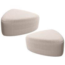 Kit 2 Puffs Decorativo Orgânico Para Sala de Estar Living Trizza W01 Bouclê Creme - Lyam Decor Kit 2 Puffs Decorativo Orgânico Para Sala de Estar Living Trizza W01 Bouclê Creme - Lyam Decor