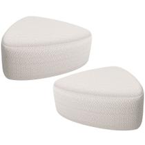 Kit 2 Puffs Decorativo Orgânico Para Sala de Estar Living Trizza W01 Bouclê Cru - Lyam Decor Kit 2 Puffs Decorativo Orgânico Para Sala de Estar Living Trizza W01 Bouclê Cru - Lyam Decor