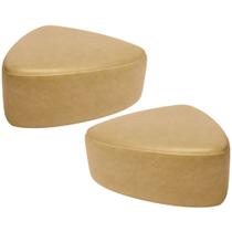 Kit 2 Puffs Decorativo Orgânico Para Sala de Estar Living Trizza W01 material sintético Fendi - Lyam Decor Kit 2 Puffs Decorativo Orgânico Para Sala de Estar Living Trizza W01 material sintético Fendi - Lyam Decor