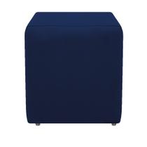 Kit 2 Puffs Decorativos Dado Sala de Estar Recepção Suede Azul Marinho - KDAcanto Móveis