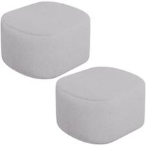 Kit 2 Puffs Decorativos Orgânico Para Living Quarto 70cm Doha W01 Linho Cinza - Lyam Decor Kit 2 Puffs Decorativos Orgânico Para Living Quarto 70cm Doha W01 Linho Cinza - Lyam Decor