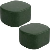 Kit 2 Puffs Decorativos Orgânico para Living Quarto 70cm Doha W01 material sintético Verde Musgo - Lyam Decor Kit 2 Puffs Decorativos Orgânico para Living Quarto 70cm Doha W01 material sintético Verde Musgo - Lyam Decor