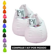 Kit 2 Puffs Pera Conforto Gigante Com Enchimento Decoração Eventos - Estilo Decora