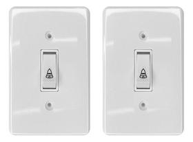 Kit 2 Pulsador Para Campainha Embutir 4x2 Residencial Ilumi 110v/220v Kit 2 Pulsador Para Campainha Embutir 4x2 Residencial Ilumi 110v/220v
