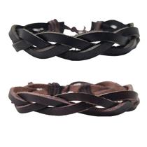 Kit 2 Pulseira Bracelete Masculina Casual Trançado Ajustável Kit 2 Pulseira Bracelete Masculina Casual Trançado Ajustável