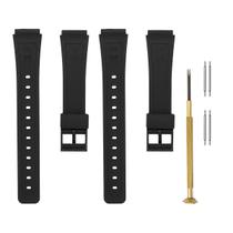 Kit 2 Pulseira para Relógio Compatível com Casio F91w F94w F105w F106w Clássico Vintage Borracha Preto Completa com Fivela Kit 2 Pulseira para Relógio Compatível com Casio F91w F94w F105w F106w Clássico Vintage Borracha Preto Completa com Fivela