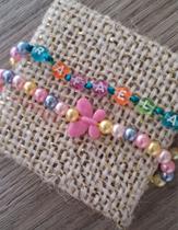 Kit 2 pulseiras miçanga feminina tamanho adulto Kit 2 pulseiras miçanga feminina tamanho adulto