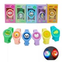 Kit 2 Pulseiras Relógio Repelente Infantil LED Citronela Kit 2 Pulseiras Relógio Repelente Infantil LED Citronela