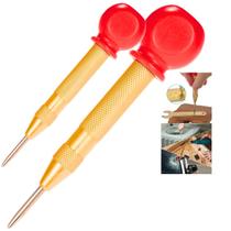 Kit 2 Punção Marcador De Centro P/ Chapa Madeira Plástico E Aço Kit 2 Punção Marcador De Centro P/ Chapa Madeira Plástico E Aço