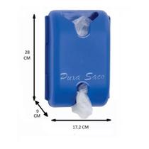 Kit 2 Puxa Saco/Dispenser Azul - Porta Sacolas Plásticas - Bem Útil