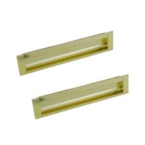 Kit 2 Puxador Concha de Embutir Celleno IL155 224 mm Dourado Fosco Kit 2 Puxador Concha de Embutir Celleno IL155 224 mm Dourado Fosco
