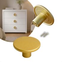 Kit 2 Puxador de Gaveta Guarda Roupa Portas Armários Dourado Metal