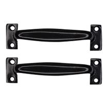 Kit 2 Puxador Tipo Alça Aço Porta Armário Gaveta 130mm Preto Kit 2 Puxador Tipo Alça Aço Porta Armário Gaveta 130mm Preto