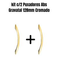 Kit 2 Puxadores Abs Prince 128mm Dourado Kit 2 Puxadores Abs Prince 128mm Dourado