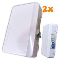 Kit 2 Quadro Caixa Sobrepor Parafusar com Disjuntor 25a Ar Condicionado Motor Portão Kit 2 Quadro Caixa Sobrepor Parafusar com Disjuntor 25a Ar Condicionado Motor Portão