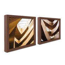 kit 2 quadro decorativo banheiro, lavabo, toalete, wc, flores, verde, boho, moderno com moldura 20cm