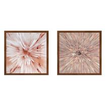 Kit 2 Quadros 50cm X 50cm Explosão Abstrata Tropical Artes Nozes Kit 2 Quadros 50cm X 50cm Explosão Abstrata Tropical Artes Nozes
