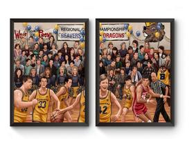 Kit 2 Quadros A4 60 Filmes Dos Anos 80