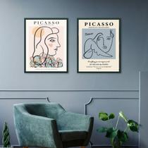 Kit 2 Quadros Artes Picasso - Mulheres 24x18cm - com vidro