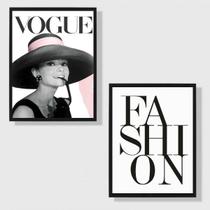 Kit 2 Quadros Audrey Fashion 24x18cm Kit 2 Quadros Audrey Fashion 24x18cm