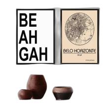 Kit 2 Quadros Belo Horizonte- Mapa 24X18Cm - Com Vidro