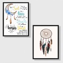 Kit 2 Quadros Benção Apache 24x18cm - com vidro