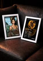 Kit 2 Quadros Beyoncé B'+The C/ Vidro, Moldura Branca Tam:A4 Kit 2 Quadros Beyoncé B'+The C/ Vidro, Moldura Branca Tam:A4