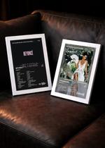 Kit 2 Quadros Beyoncé BE+Irr C/ Vidro, Moldura Branca Tam:A4 Kit 2 Quadros Beyoncé BE+Irr C/ Vidro, Moldura Branca Tam:A4