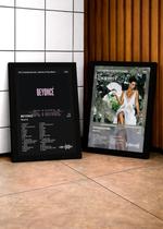 Kit 2 Quadros Beyoncé BE+Irre C/ Vidro, Moldura Preta Tam:A4 Kit 2 Quadros Beyoncé BE+Irre C/ Vidro, Moldura Preta Tam:A4