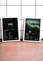 Kit 2 Quadros Beyoncé BEYO+L C/ Vidro, Moldura Branca Tam:A4 Kit 2 Quadros Beyoncé BEYO+L C/ Vidro, Moldura Branca Tam:A4