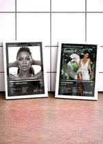 Kit 2 Quadros Beyoncé I+Irre C/ Vidro, Moldura Branca Tam:A4 Kit 2 Quadros Beyoncé I+Irre C/ Vidro, Moldura Branca Tam:A4