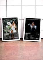 Kit 2 Quadros Beyoncé Ir+REN C/ Vidro, Moldura Branca Tam:A4 Kit 2 Quadros Beyoncé Ir+REN C/ Vidro, Moldura Branca Tam:A4