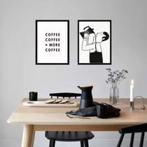 Kit 2 Quadros Café - More Coffee 45x34cm