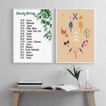 Kit 2 Quadros Candomblé - Dia Dos Orixás 24X18Cm - Com Vidro